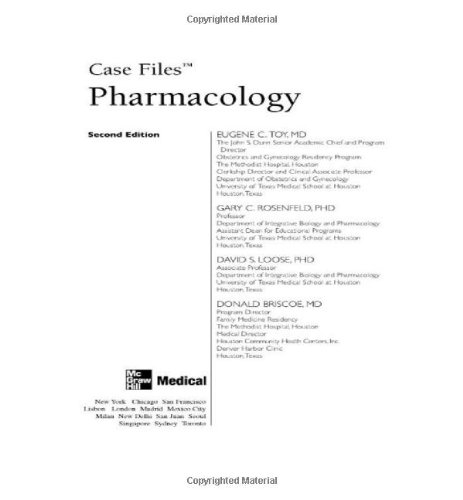 Case Files Pharmacology