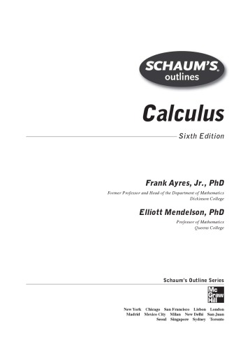 Schaum's Outline of Calculus