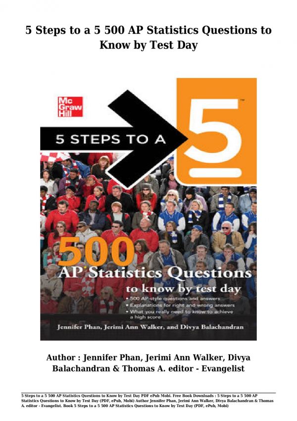 5 Steps to a 5 AP Statistics, 2014-2015 Edition