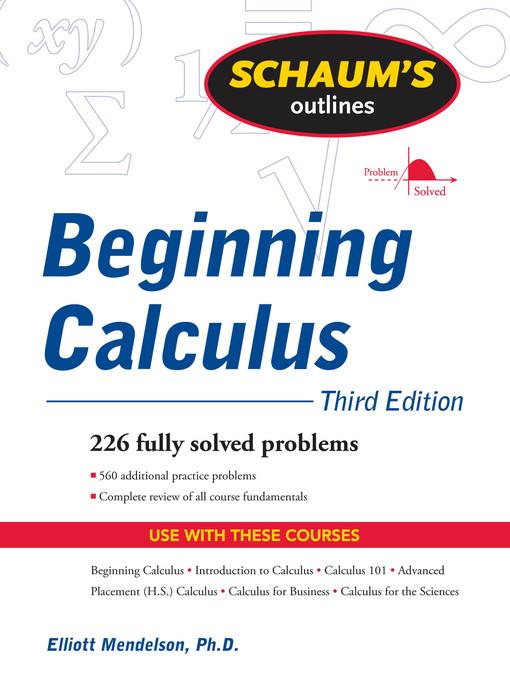 Schaum's Outline of Beginning Calculus