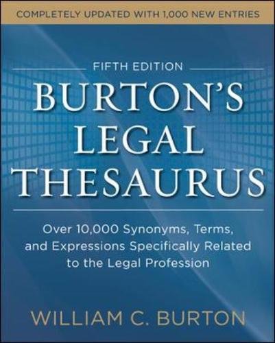 Burtons Legal Thesaurus