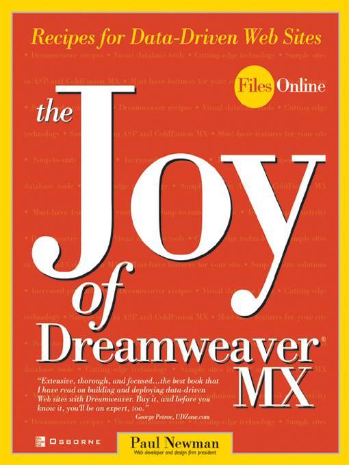 The Joy of Dreamweaver® MX