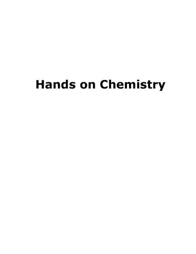 Hands on Chemistry Laboratory Manual