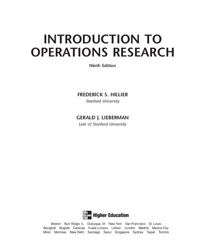 Introduction to Operations Research