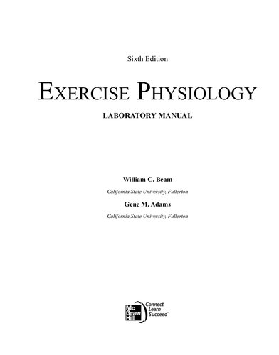 Exercise Physiology Laboratory Manual