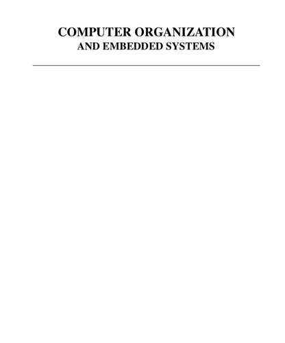 Computer Organization and Embedded Systems