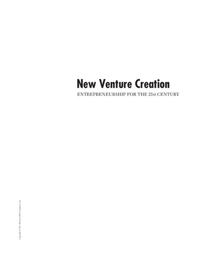 New Venture Creation