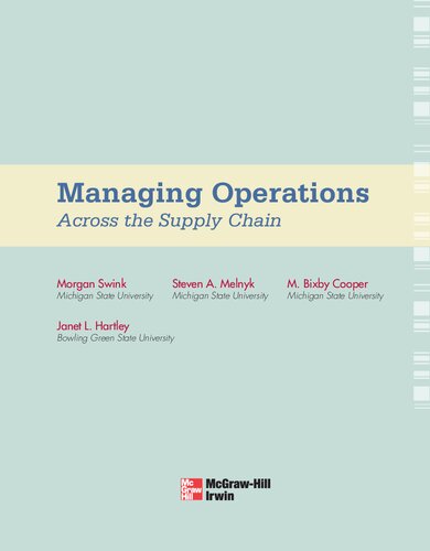 Managing Operations Across the Supply Chain