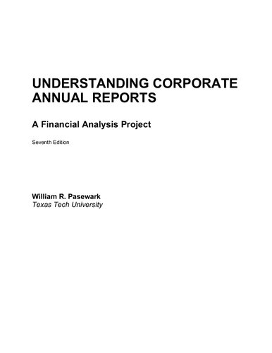 Understanding Corporate Annual Reports