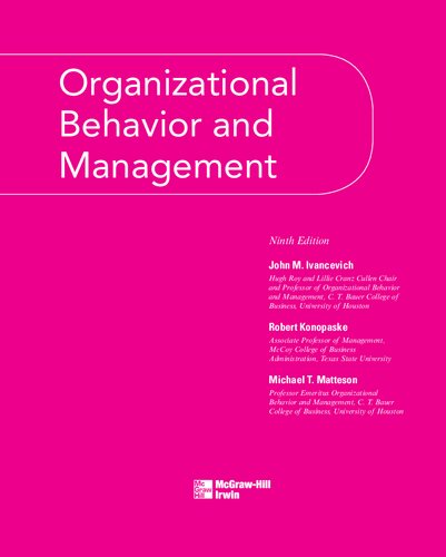 Organizational Behavior and Management