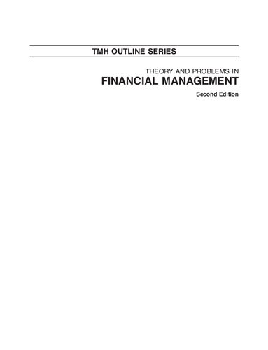 THEORY AND PROBLEMS IN FINANCIAL MANAGEMENT