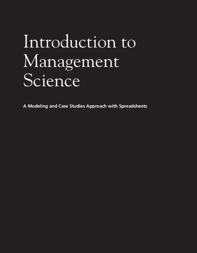 Introduction to Management Science