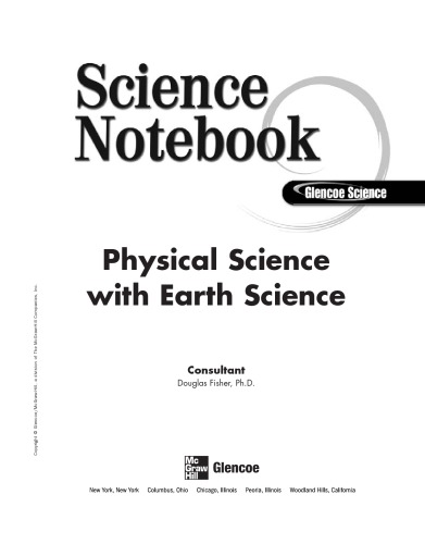 Glencoe Physical Science With Earth Science, Science Notebook, Student Edition