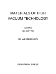 Materials of high vacuum technology. Volume 2, Silicates