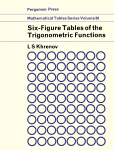 Six-figure tables of trigonometric functions