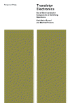 Transistor electronics use of semiconductor components in switching operations