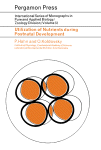 Utilization of nutrients during postnatal development