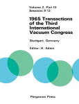 1965 Transactions of the third International Vacuum Congress. Volume 2, Part III, Sessions 9-13 : 28 June-2 July 1965, Stuttgart, Germany