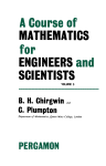 A course of mathematics for engineers and scientists