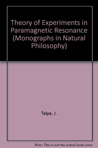 Theory of Experiments in Paramagnetic Resonance