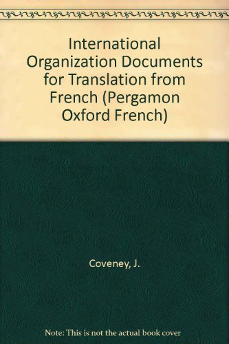 International Organization Documents for Translation from French