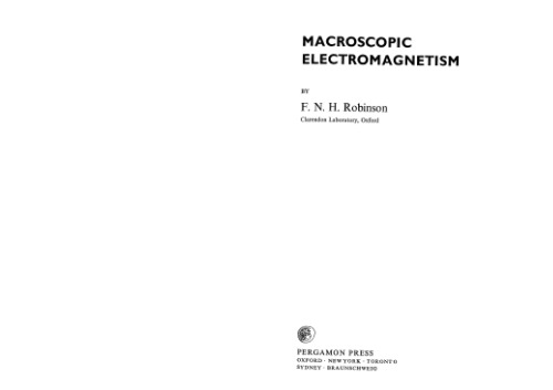 Macroscopic Electromagnetism