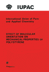 The effect of molecular orientation on the mechanical properties of polystyrene : a report of the IUPAC Working Party on 'Structure and Properties of Commercial Polymers', being the first in a Programme of Study on Orientation in Polymers ...