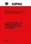 Classification &amp; Nomenclature of Electroanalytical Techniques