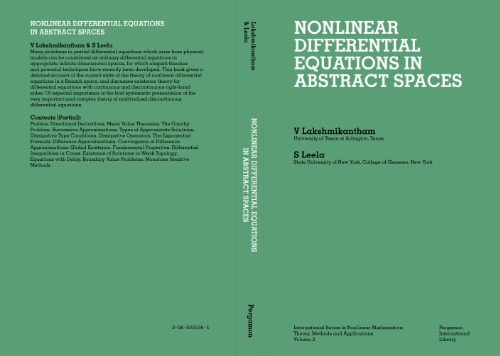 Nonlinear Differential Equations In Abstract Spaces