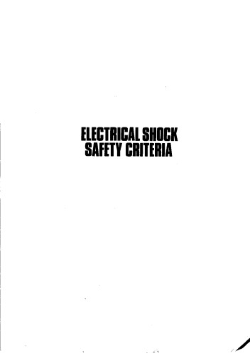 Electrical Shock Safety Criteria