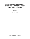 Control Applications of Nonlinear Programming and Optimization