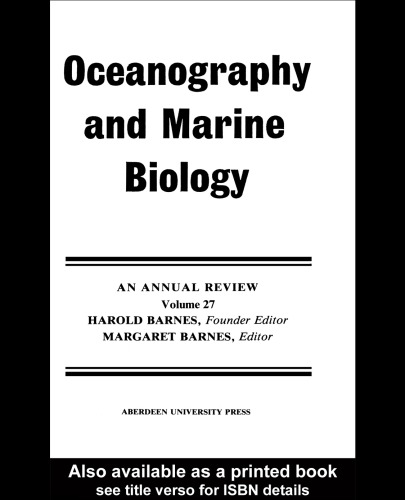 Oceanography and Marine Biology, Volume 27