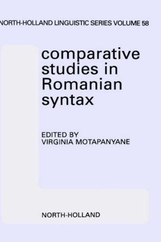 Comparative Studies in Romanian Syntax (North-Holland Linguistic Series