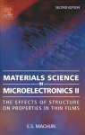 Materials Science in Microelectronics II