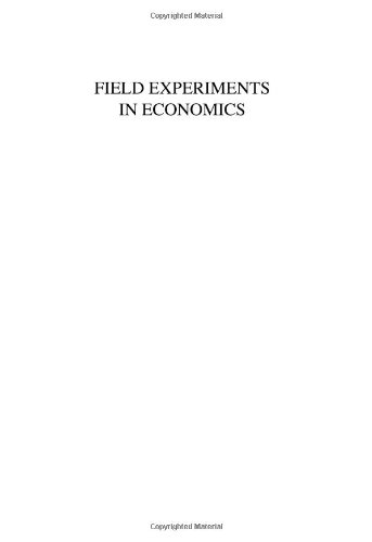 Field experiments in economics