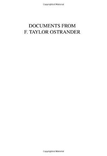 Documents from F. Taylor Ostrander