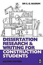 Dissertation Research and Writing for Construction Students