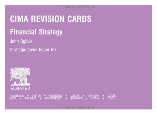 CIMA Revision Cards : Financial Strategy.