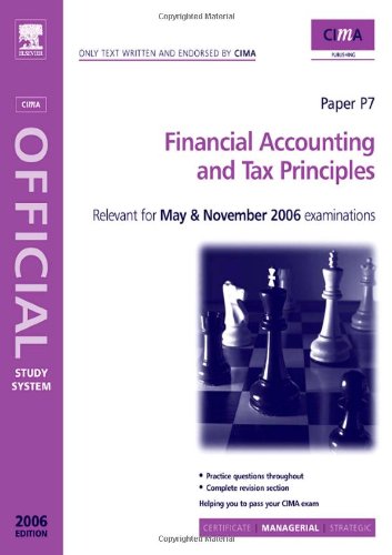 Financial accounting and tax principle : CIMA's Official Study System, managerial level