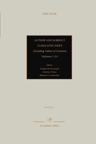 Author and Subject Cumulative Index, Including Tables of Contents Volumes 1-24