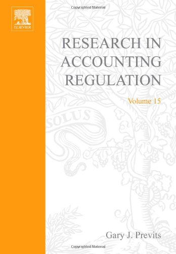 Research in Accounting Regulation, Volume 15