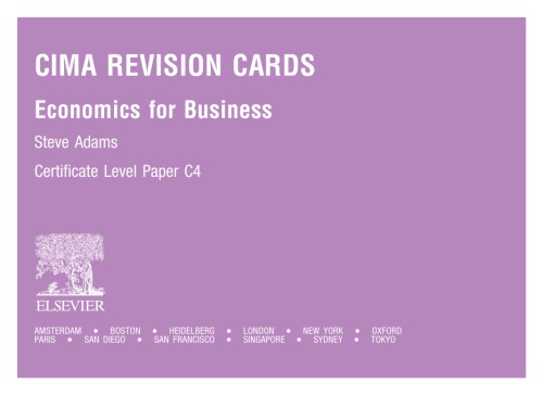 Economics for business : Certificate level paper C4