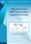 High-Resolution NMR Techniques in Organic Chemistry, 2