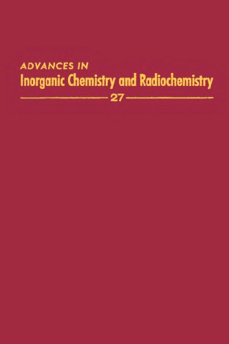 Advances in Inorganic Chemistry and Radiochemistry, Volume 27