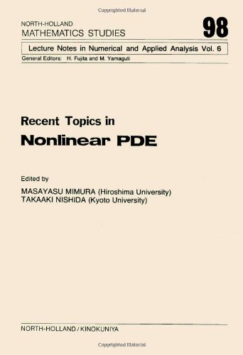 Recent Topics in Nonlinear Pde