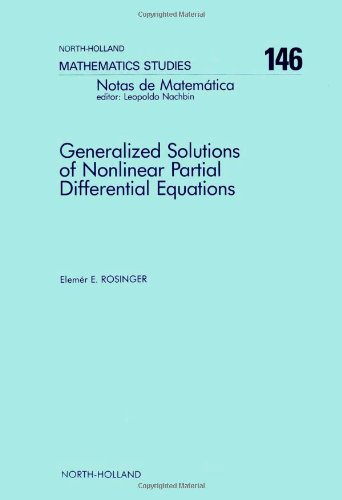 Generalized Solutions of Nonlinear Partial Differential Equations