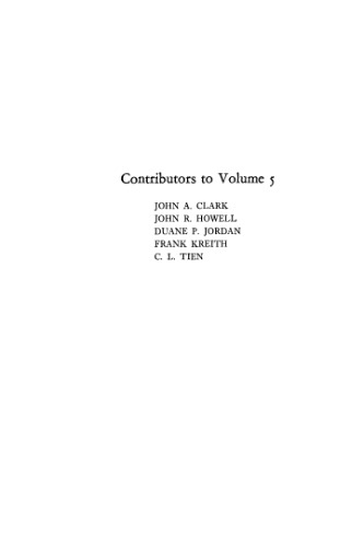 Advances In Heat Transfer, Volume 5