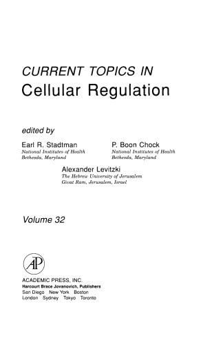 Current Topics in Cellular Regulation