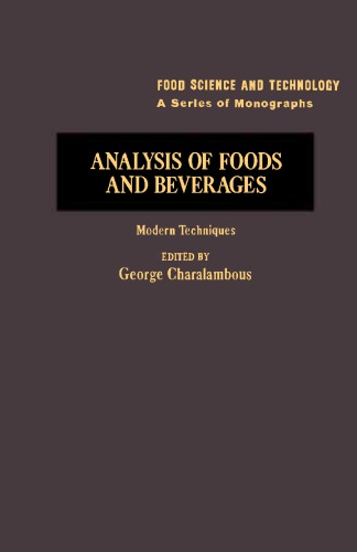 Analysis of Foods and Beverages