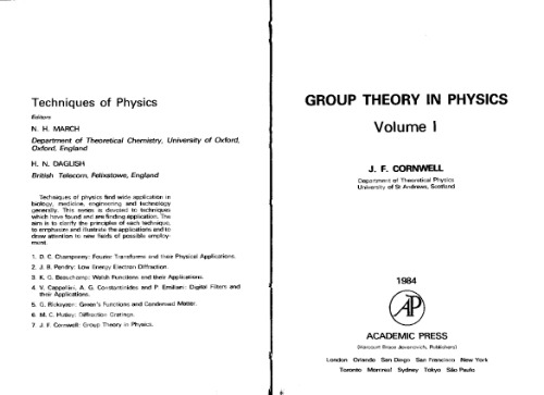 Group Theory in Physics